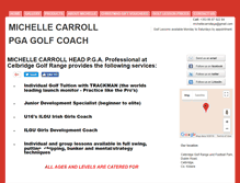 Tablet Screenshot of michellecarrollgolf.com